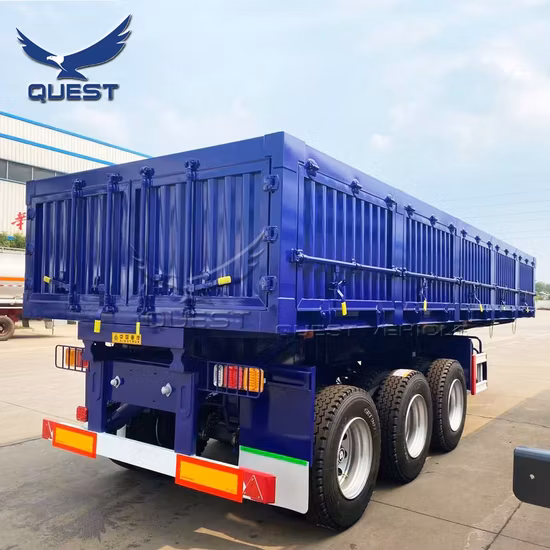 Side Dump Trailers 3 Axles Side Tipper Trailer 45cbm Tipper Grain Dumping Truck Trailer for Sale