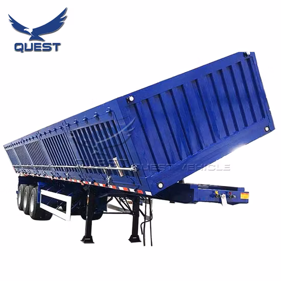 Side Dump Trailers 3 Axles Side Tipper Trailer 45cbm Tipper Grain Dumping Truck Trailer for Sale